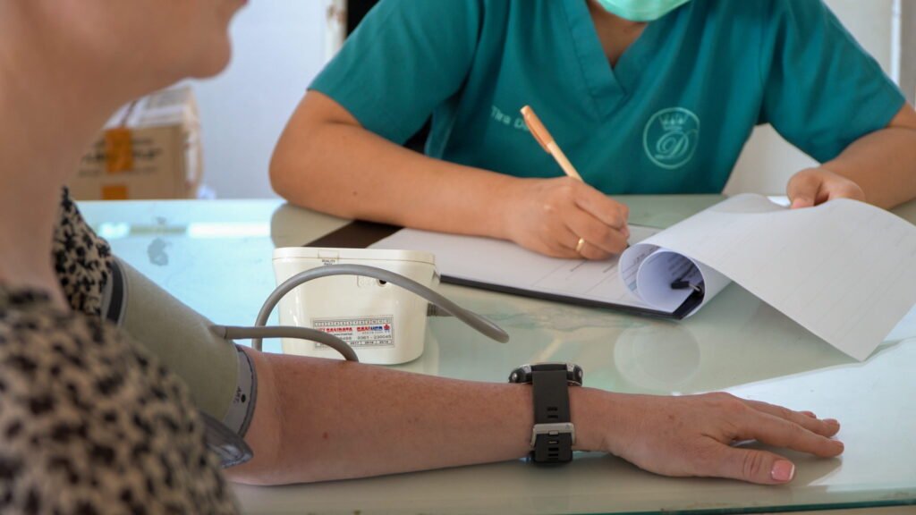 Pre-operative check-up at a partner clinic in Bali